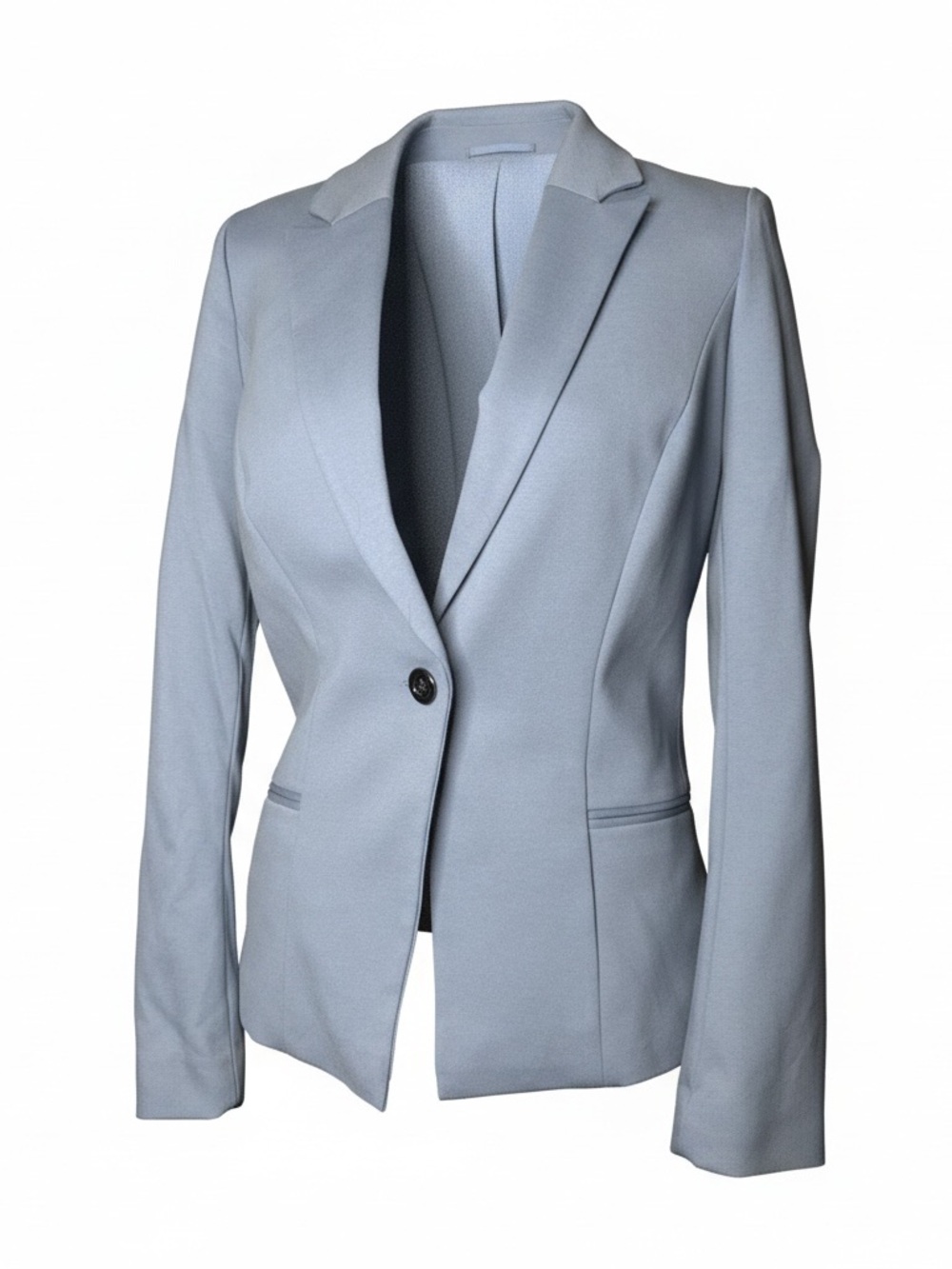 White House Black Market Blue Single-Button Blazer